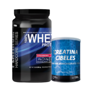 100% Whey Protein Platinum – 2lb Frutilla+ Creatina Cibeles 150g