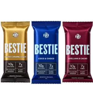 CAJA BARRAS BESTIE X12U 10G DE PROTEÍNA - NATURAL BARS